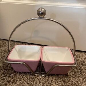 Pink pampered chef candy holder